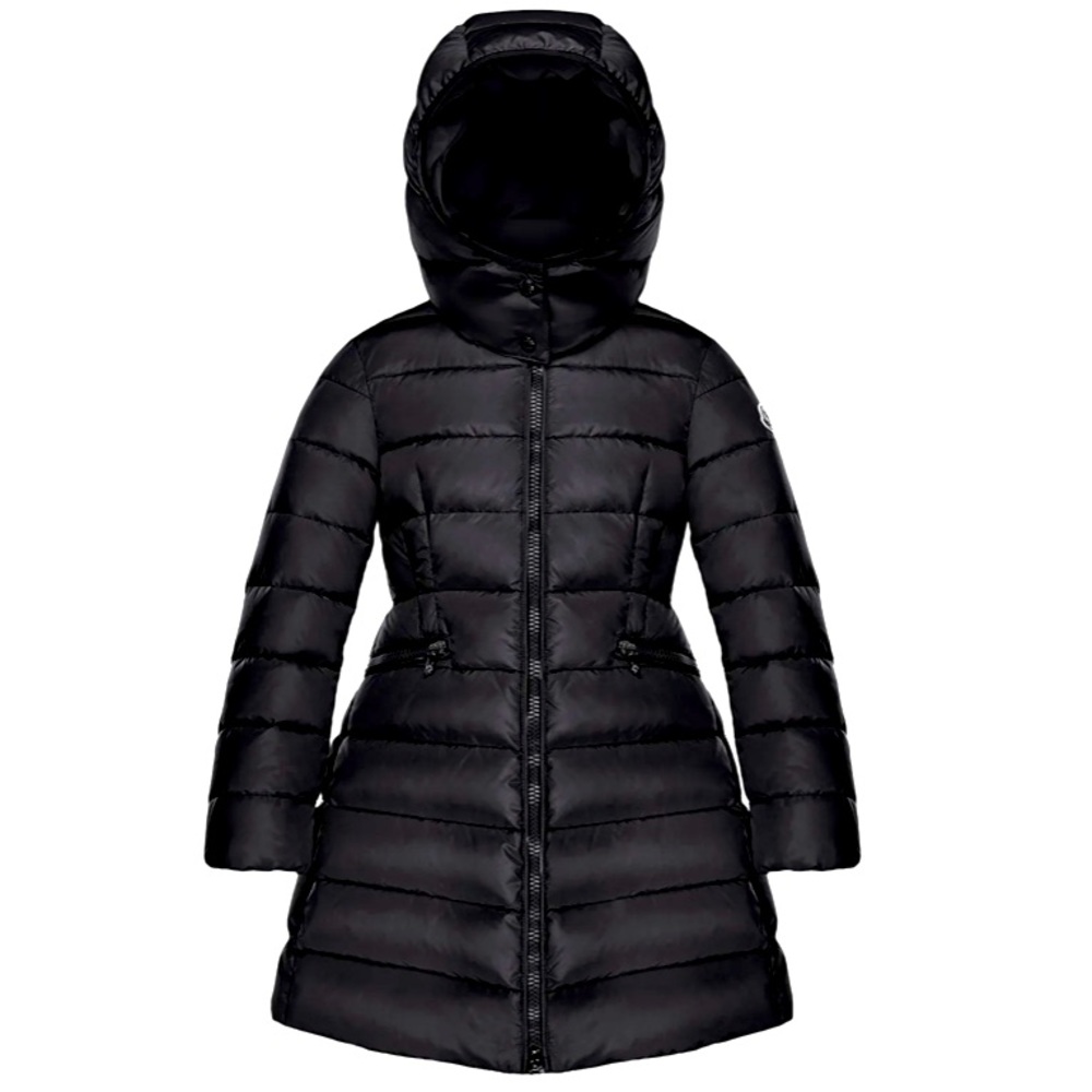 Moncler puffer coat with contrast trim and zips Detachable hood